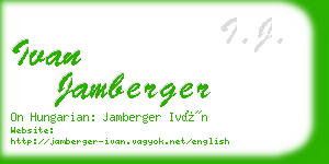 ivan jamberger business card